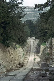 Minoan Gallery: The Royal Road leading to the Minoan palace at Knossos, 15th century BC