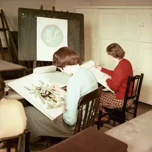Student Prints: Royal School of Needlework, c1955. Creator: Arthur Charles Kirby Ware