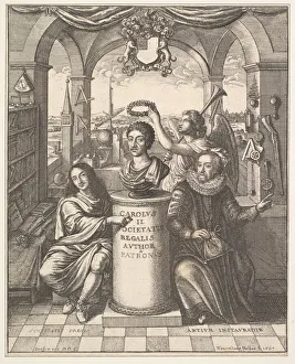 King Of Great Britain And Ireland Collection: The Royal Society, frontispiece to Thomas Sprat, 'The History of the Royal Society