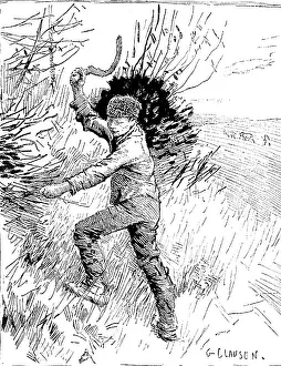 Sir George Clausen Prints: Royal Society of Painters in Water Colours: 'Boy Trimming a Hedge' - G