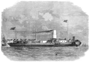 Edwin Weedon Prints: The Royal Sovereign turret-ship, 1864. Creators: Edwin Weedon, Smyth