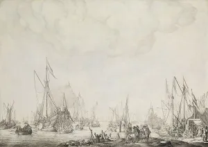 King Charles The Second Prints: The Royal and State Yachts, possibly the Arrival of Charles II of England at Moerdijk