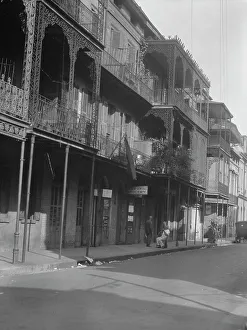 Balcony Rail Prints: Royal Street, New Orleans, between 1920 and 1926. Creator: Arnold Genthe