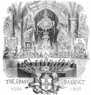 Ananas Sativus Prints: The Royal Table, and Mayoralty Insignia, 1850. Creator: Unknown