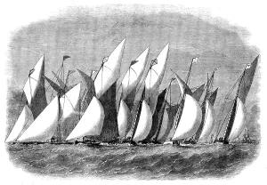 Regatta Prints: The Royal Thames Yacht Club Match, 1858. Creator: Unknown