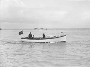 Yacht Club Prints: The Royal Thames Yacht Clubs motor launch Salee Rover, 1912