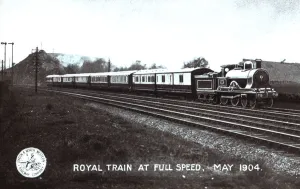 High Prints: Royal train travelling at high speed in May 1904. Rail Way Company, London & North Western