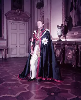 Order Of Chivalry Prints: The Royal Victorian Order, insignia and mantle, c1953. Creator: Arthur Charles Kirby Ware