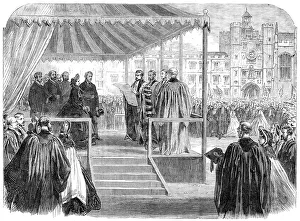 Chancellor Prints: The Royal Visit to Cambridge: presentation of the university address to the Prince And