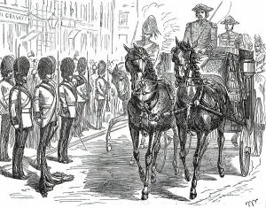 Colours Prints: The Royal Visit to the City: Salute of the Hon. Artillery Company, 1876. Creator: Unknown