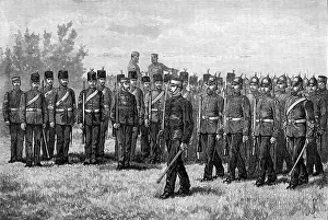 Rifleman Prints: The Royal Visit to Edinburgh: Scottish Engineer Volunteers, 1881. Creator: W. I. Mosses