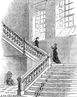 Holyroodhouse Prints: The Royal Visit to Edinburgh: Staircase, Holyrood Palace, 1881. Creator: Unknown