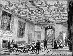 Portraits Prints: The Royal Visit to Edinburgh: Throne Room, Holyrood Palace, 1881. Creator: Unknown