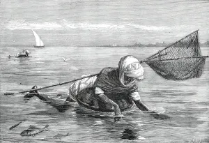 India Asia Prints: The Royal Visit to India: Pala Fishermen on the Indus, 1876. Creator: Unknown