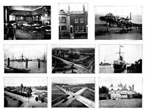 Docks Prints: The Royal Visit to Portsmouth: views of Portsmouth and Southsea, 1898. Creator: Unknown