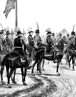 Centenary Prints: The Royal Visit to Warwickshire: the Prince of Wales reviewing the Warwickshire Yeomanry Corps