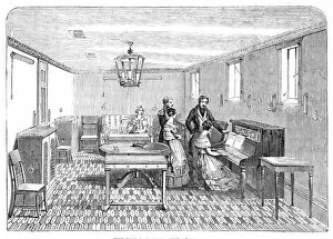 Ebenezer Gallery: The Royal Yacht, the Drawing-Room, 1844. Creator: Ebenezer Landells