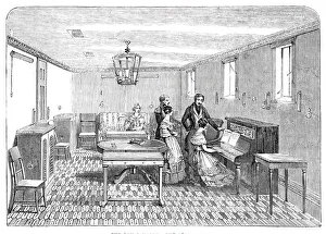 Royal Yacht Gallery: The Royal Yacht, the Drawing-Room, 1844. Creator: Ebenezer Landells