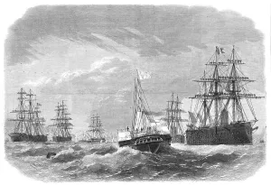 Edwin Weedon Prints: The Royal Yacht Osborne passing through
