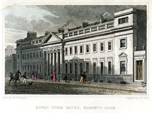 Royal York Baths, Regents Park, London, 1828. Artist: WR Smith