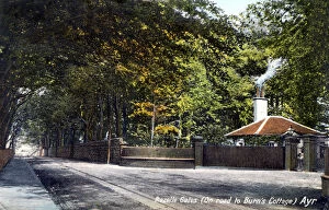 Postcard Gallery: Rozelle Gates, on the road to Burns Cottage, Ayr, Ayrshire, 1913