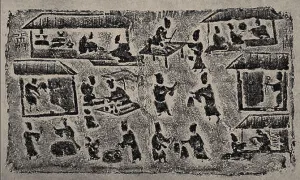 Daily Prints: The rubbing from the Brick Relief with many kinds of merchants