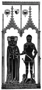 Mortimer Prints: Rubbing of a medieval engraved brass, c1421 (1901)