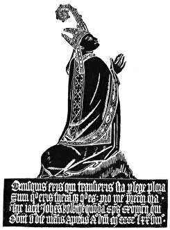 Episcopal Prints: Rubbing of a medieval engraved brass, c1478 (1901)