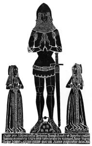 Agnes Collection: Rubbing of a medieval engraved brass, c1490 (1901)
