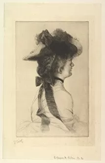 Tissot James Jacques Joseph Collection: The Rubens Hat, 1875. Creator: James Tissot