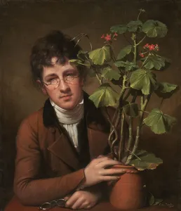 Geranium Prints: Rubens Peale with a Geranium, 1801. Creator: Rembrandt Peale