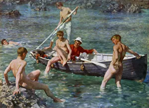 Recreation Prints: Ruby, Gold and Malachite, 1902, (1912). Artist: Henry Scott Tuke