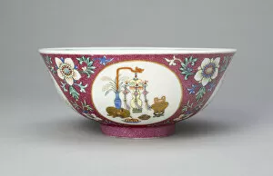 Ruby-Ground Medallion Bowl, Qing dynasty (1644-1911), Daoguang reign (1821-1850)