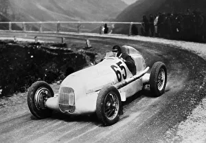 Rudolf Prints: Rudolf Caracciola driving Mercedes-Benz W25 Grand Prix car, c1934-c1935