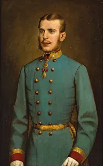 Rudolf, Crown Prince of Austria (1858-1889) in the uniform of a Major General, with the... c1880. Creator: Anonymous ()