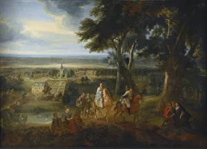 Rudolf of Habsburg (1218-1291) handing over his horse to a priest delivering the viaticum. Artist: D Arthois, Jacques (1613-1686)