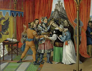 Rudolf I Prints: Rudolf I of Habsburg (1273-1291) married his son Rudolf II to Agnes of Bohemia