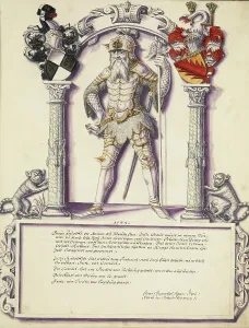 Rudolf II Hohenzollern; Chronicle of the Hohenzollern Family, about 1572. Creator: Jorg Ziegler