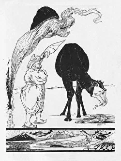 Hump Gallery: Rudyard Kiplings own illustration for How the Camel Got His Hump, c1902, (c1950)