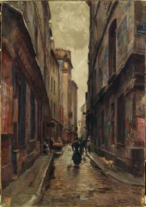 3rd Arrondissement Prints: Rue Beaubourg at the corner of rue Simon-le-Franc, 1897. Creator: Paul Schaan