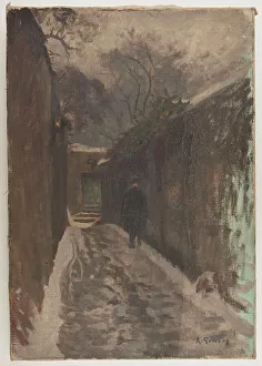 Passage Prints: Rue Berton under snow, 1901. Creator: Adolphe-Ernest Gumery