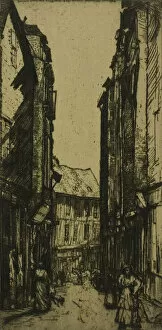 Chine Collé Gallery: Rue des Halles, Vannes, Brittany, 1906. Creator: Donald Shaw MacLaughlan