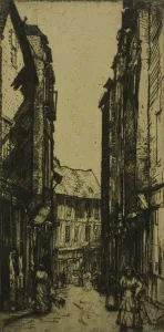 Rue des Halles, Vannes, Brittany, 1906. Creator: Donald Shaw MacLaughlan Rue des Halles, Vannes, Brittany, 1906. Creator: Donald Shaw MacLaughlan