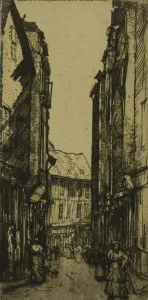 Rue des Halles, Vannes, Brittany, 1906. Creator: Donald Shaw MacLaughlan