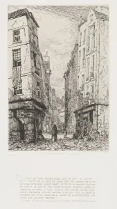 Chevalier Prints: Rue des Marmousets (Old Paris), 1862. Creator: Maxime Lalanne (French, 1827-1886)