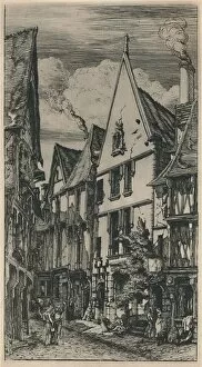 Cher Gallery: Rue Des Toiles A Bourges (5th State, 8 1 / 2 x 4 3 / 4 Inches), 1853, (1927). Artist: Charles Meryon