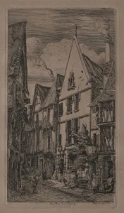 Charles Meryon French Prints: Rue des Toiles, Bourges. Creator: Charles Meryon (French, 1821-1868)
