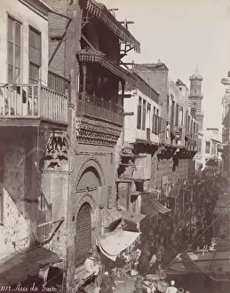 Bonfils Collection: Rue du Caire, 1870s. Creator: Felix Bonfils