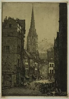Steeple Collection: Rue du Chasseur, Rouen, 1903. Creator: Donald Shaw MacLaughlan