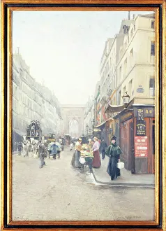 Canvasmaterial Prints: Rue du Faubourg-Saint-Denis, c1898. Creator: Emile Cambiaggio